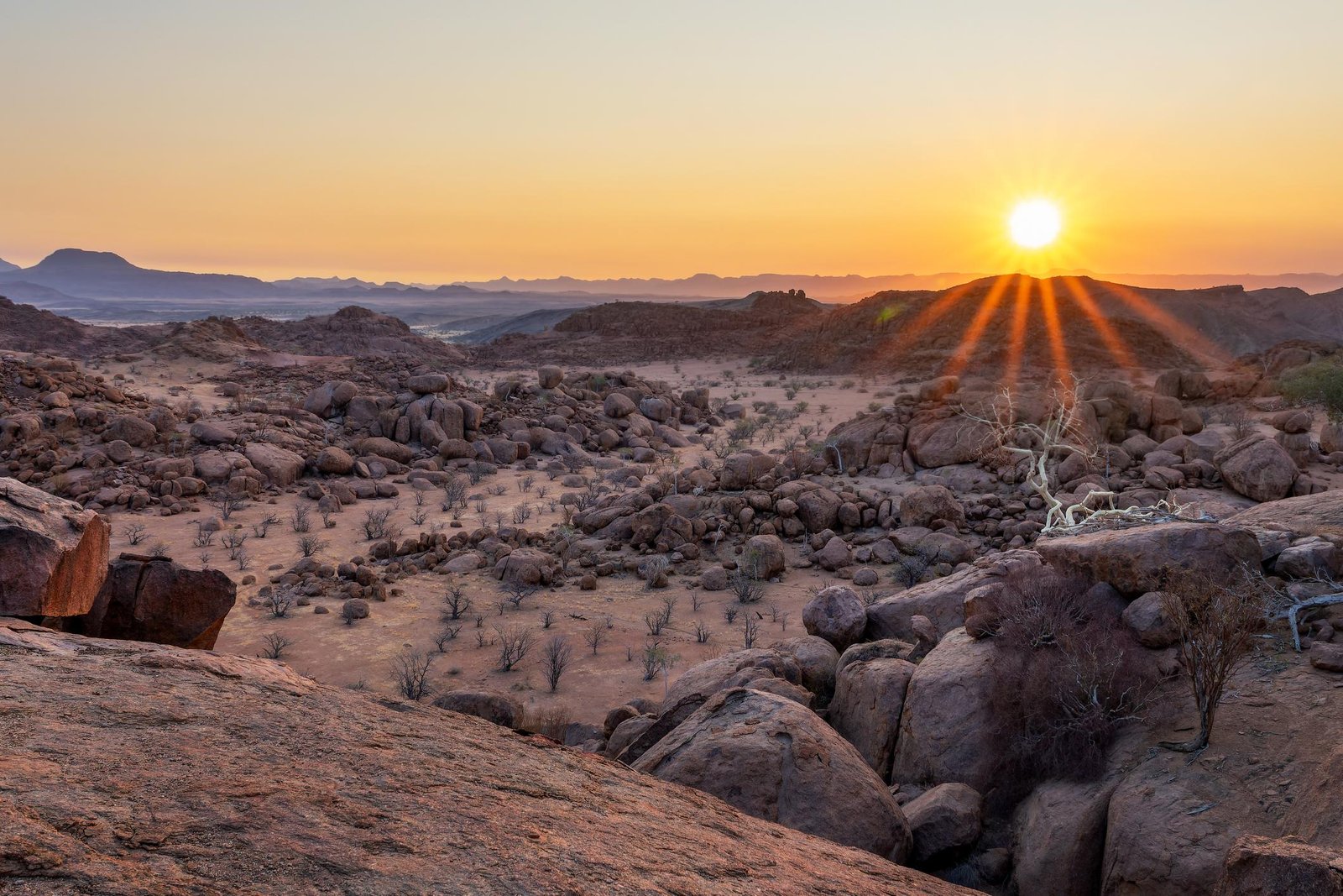 Rugged rocky mountains of Damaraland