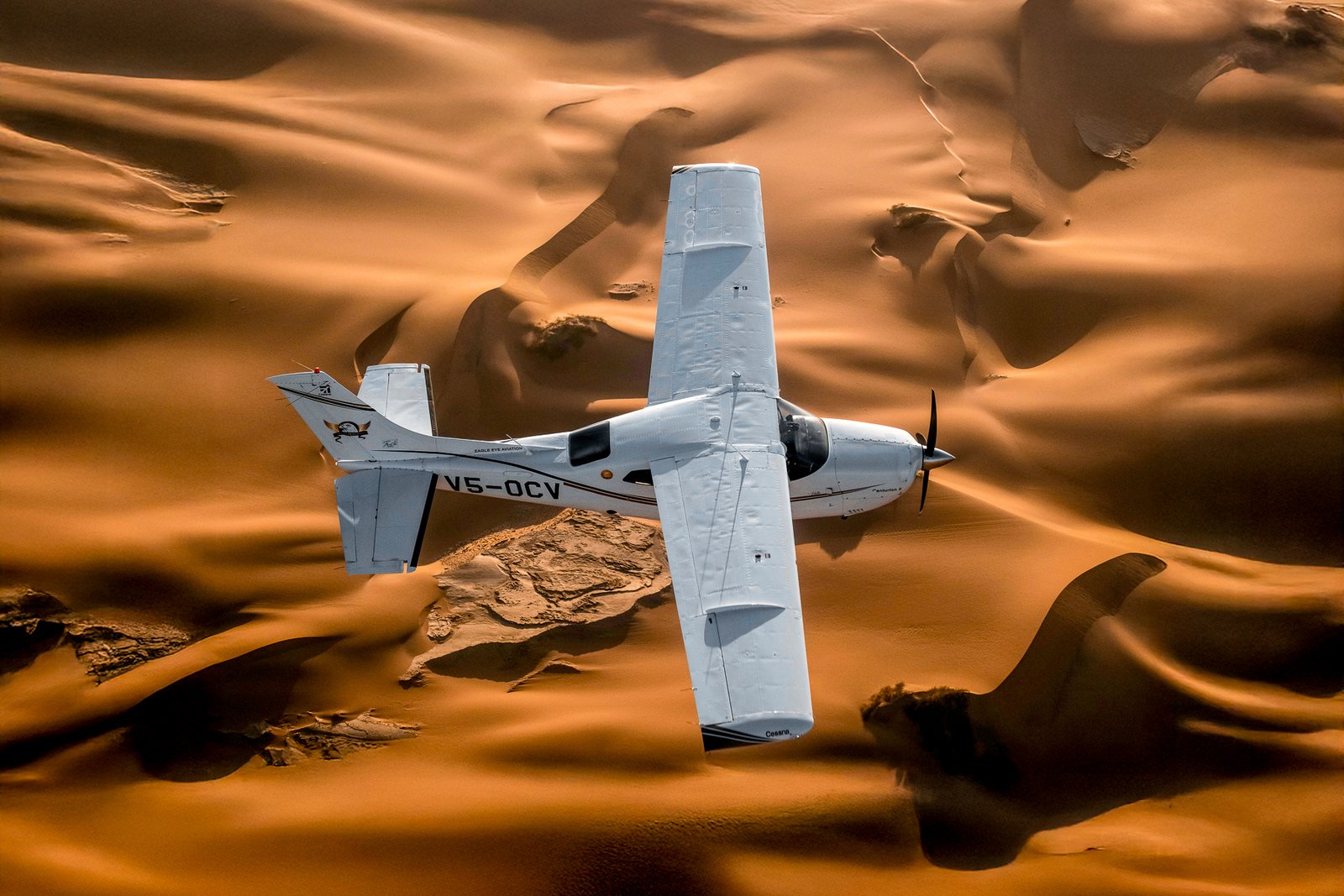 Small aircraft on a Namibia flying safari