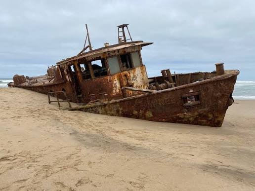 Shipwreck on the Skeleton Coast of Namibia