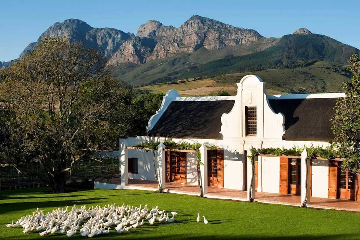 Cape Dutch farmhouse in Franschhoek