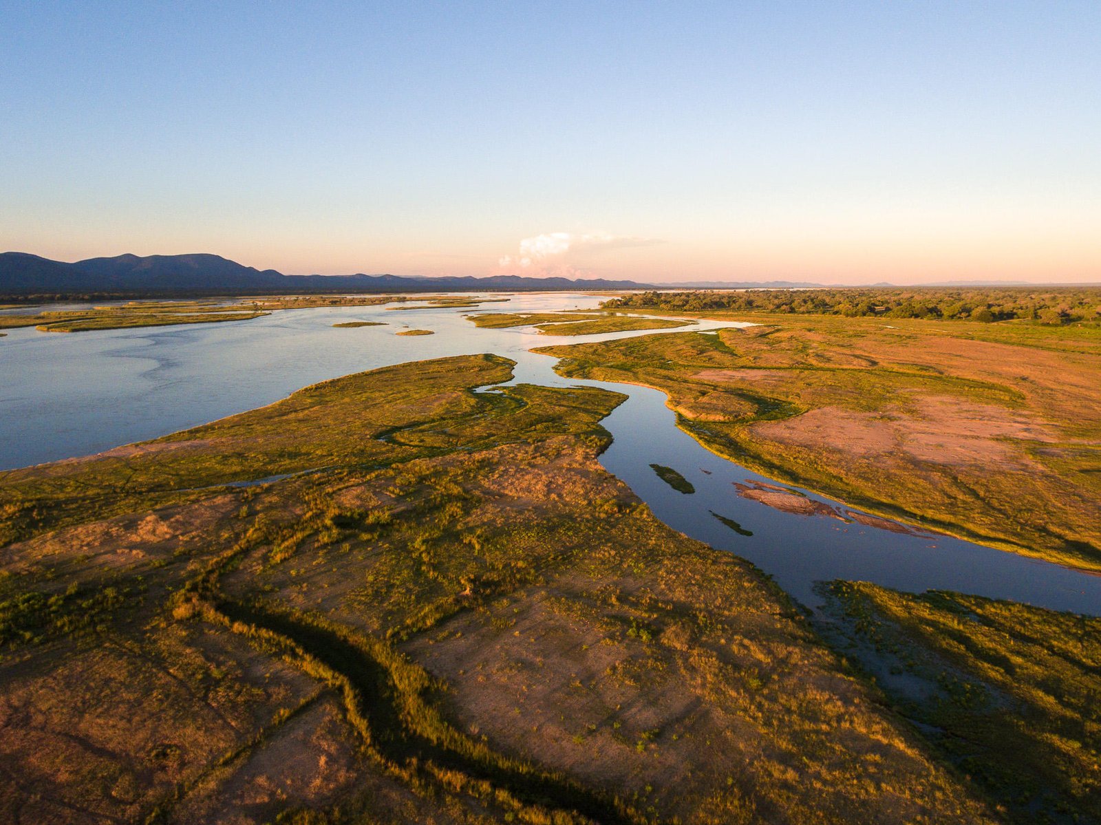 Blue haze light at Mana Pools