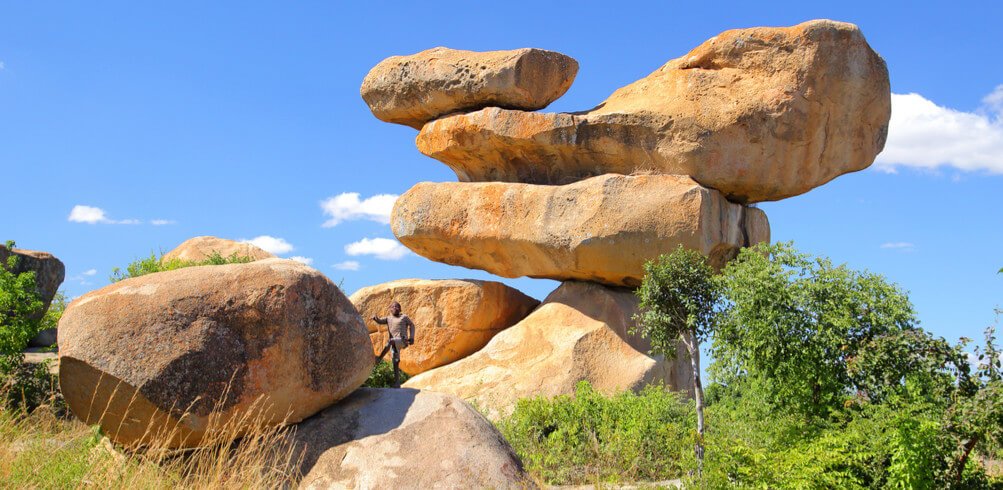 Balancing granite rocks of the Matobo Hills
