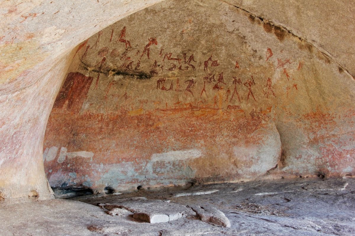 Ancient San rock art in Matobo caves
