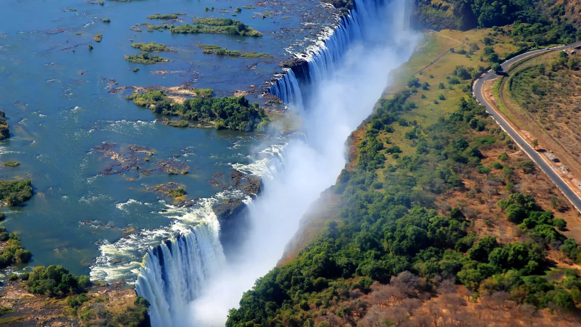 Low water gorge view at Victoria Falls