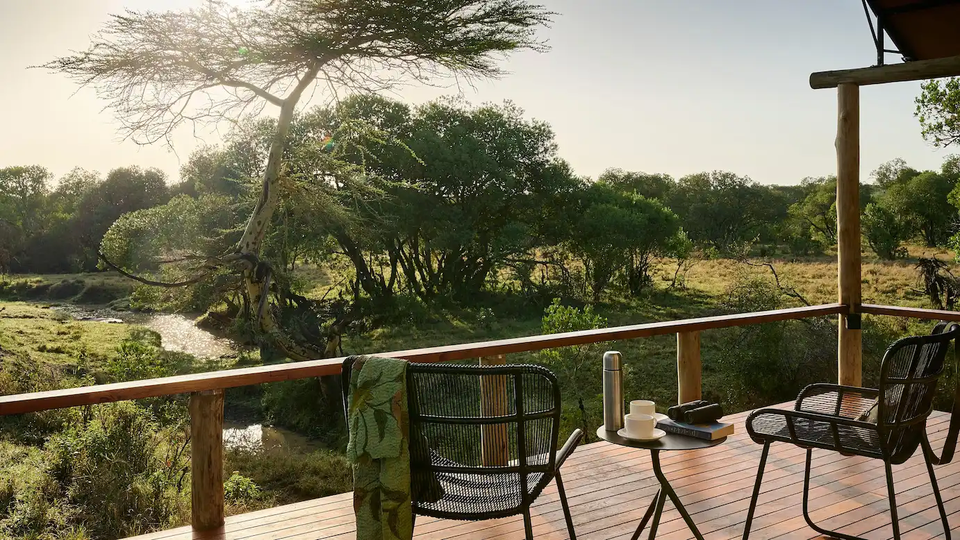 Luxury safari tent interior at Kaboso Safari Camp in the Masai Mara