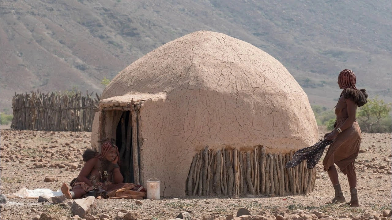 Traditional Himba homestead in the Kunene Region of northern Namibia