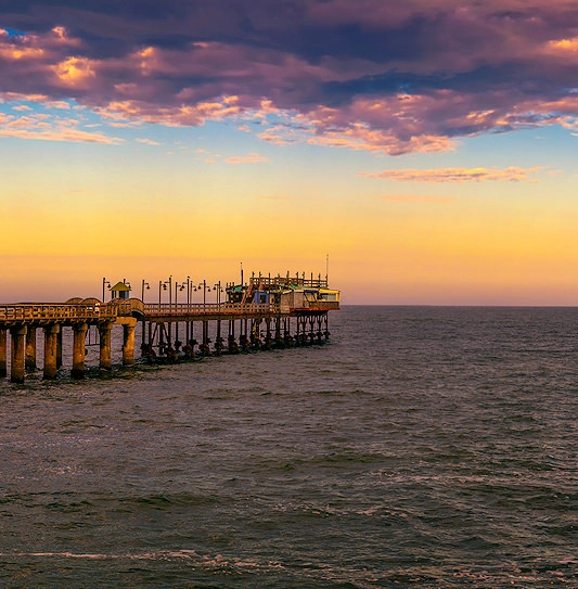Swakopmund jetty and seaside promenade on Namibia's Atlantic coast