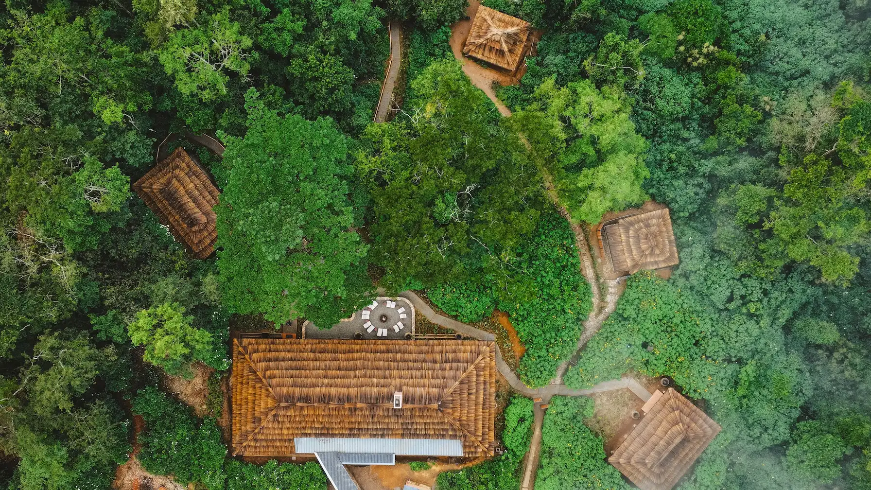 Aerial View, Rwanda Gorrila Camp